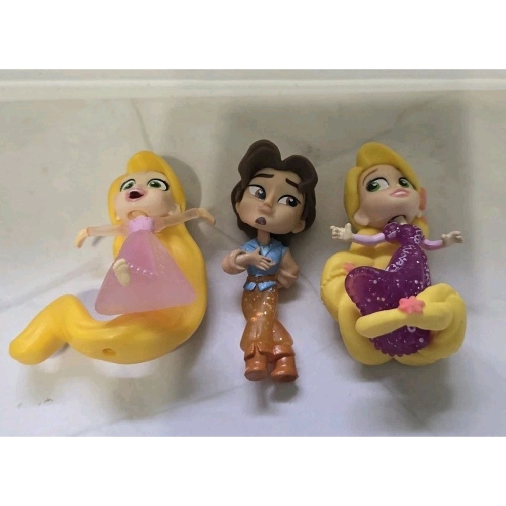 Disney Comic Mini Rapunzel Character Figurines Set Of 3 Figures